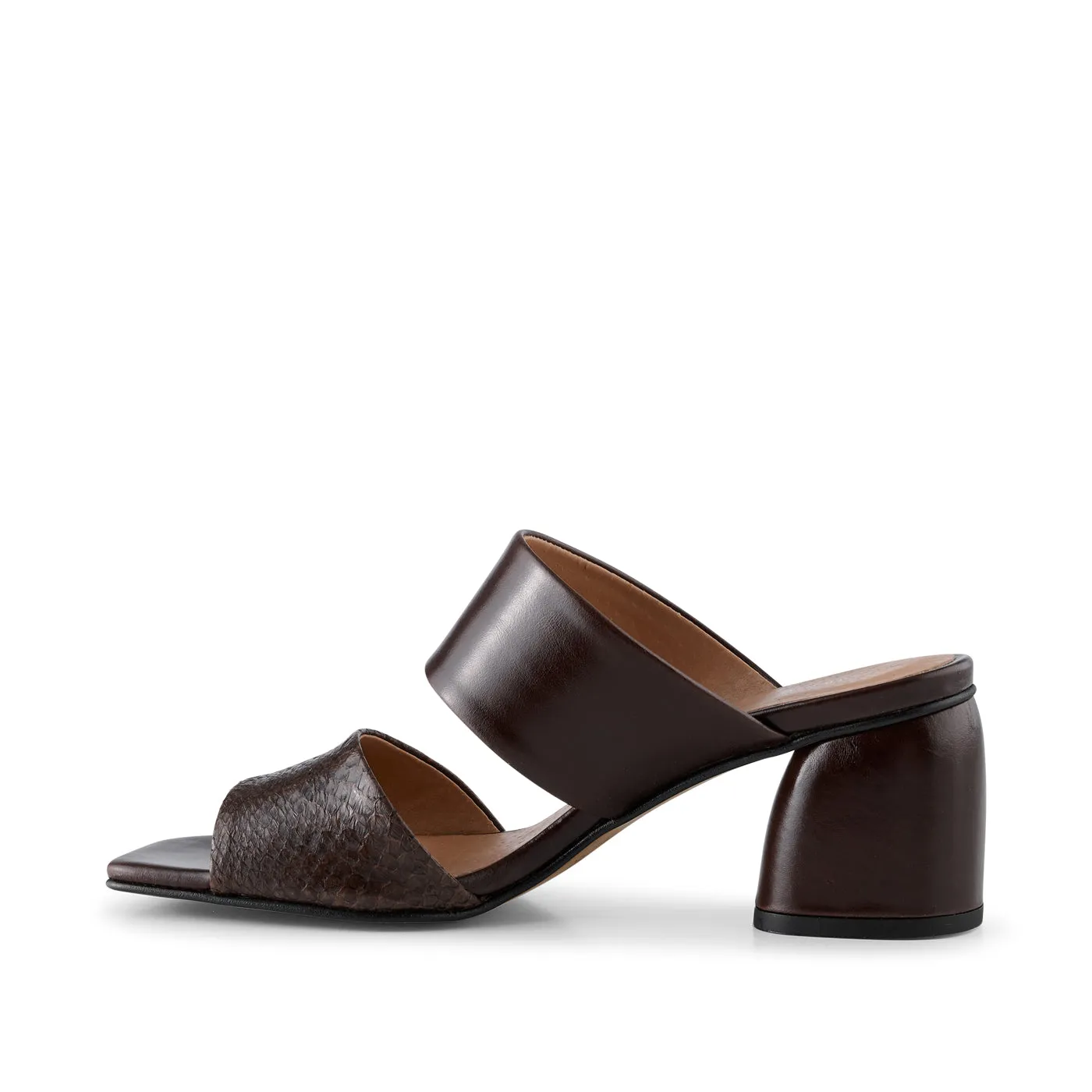Runa mule fishleather - BROWN FISH MIX