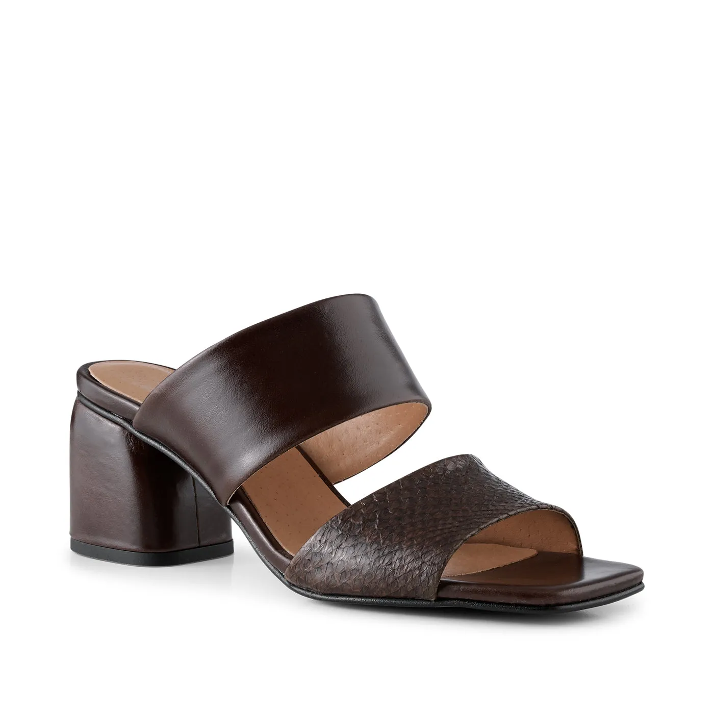 Runa mule fishleather - BROWN FISH MIX