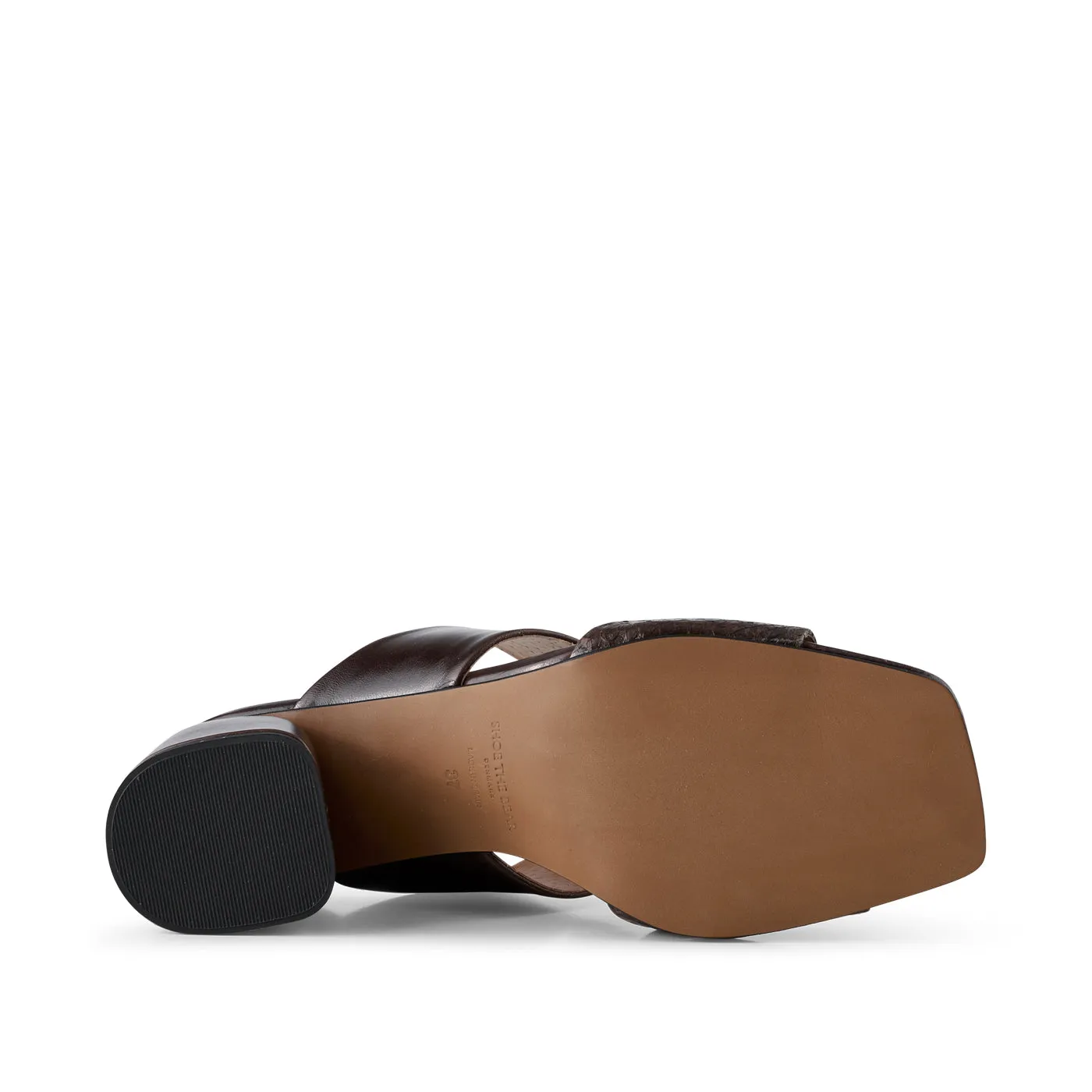 Runa mule fishleather - BROWN FISH MIX