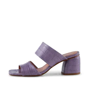 Runa mule leather - LAVENDER CROCO