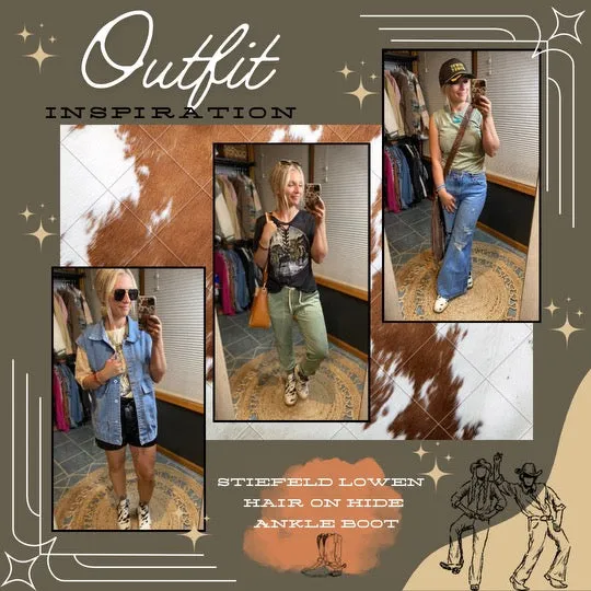 Stiefeld Lowen Hair-On-Hide Ankle Booties  ✙ON SALE NOW: 50% OFF✙