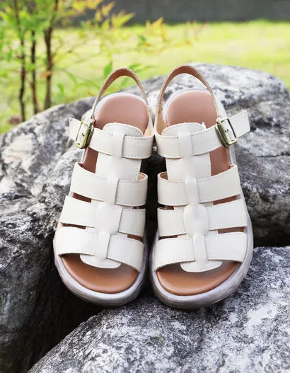 Summer Vintage Wedge Strappy Sandals