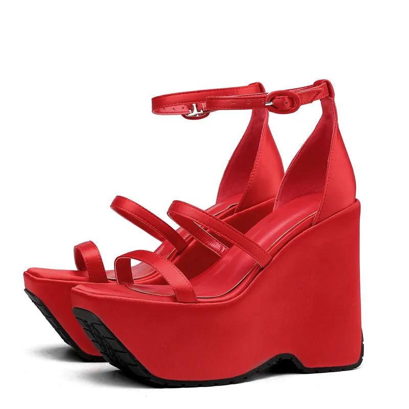 Toleet Elena Platform Wedge Strappy Sandals