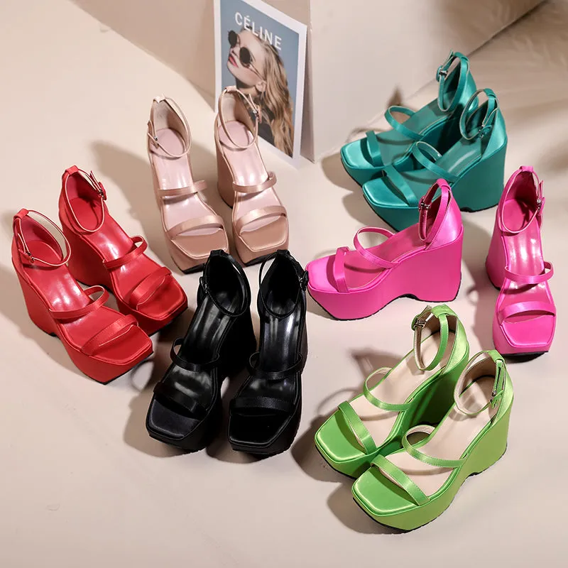 Toleet Elena Platform Wedge Strappy Sandals