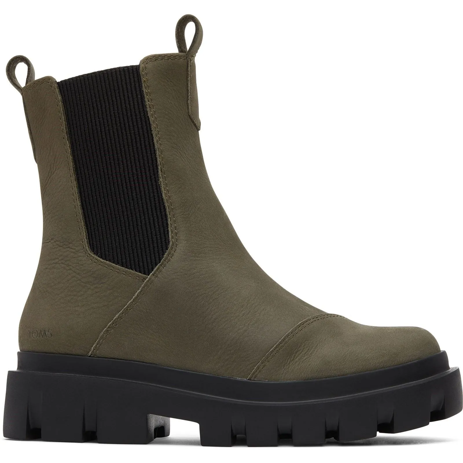 TOMS Rowan Leather Women's Olive Boots
