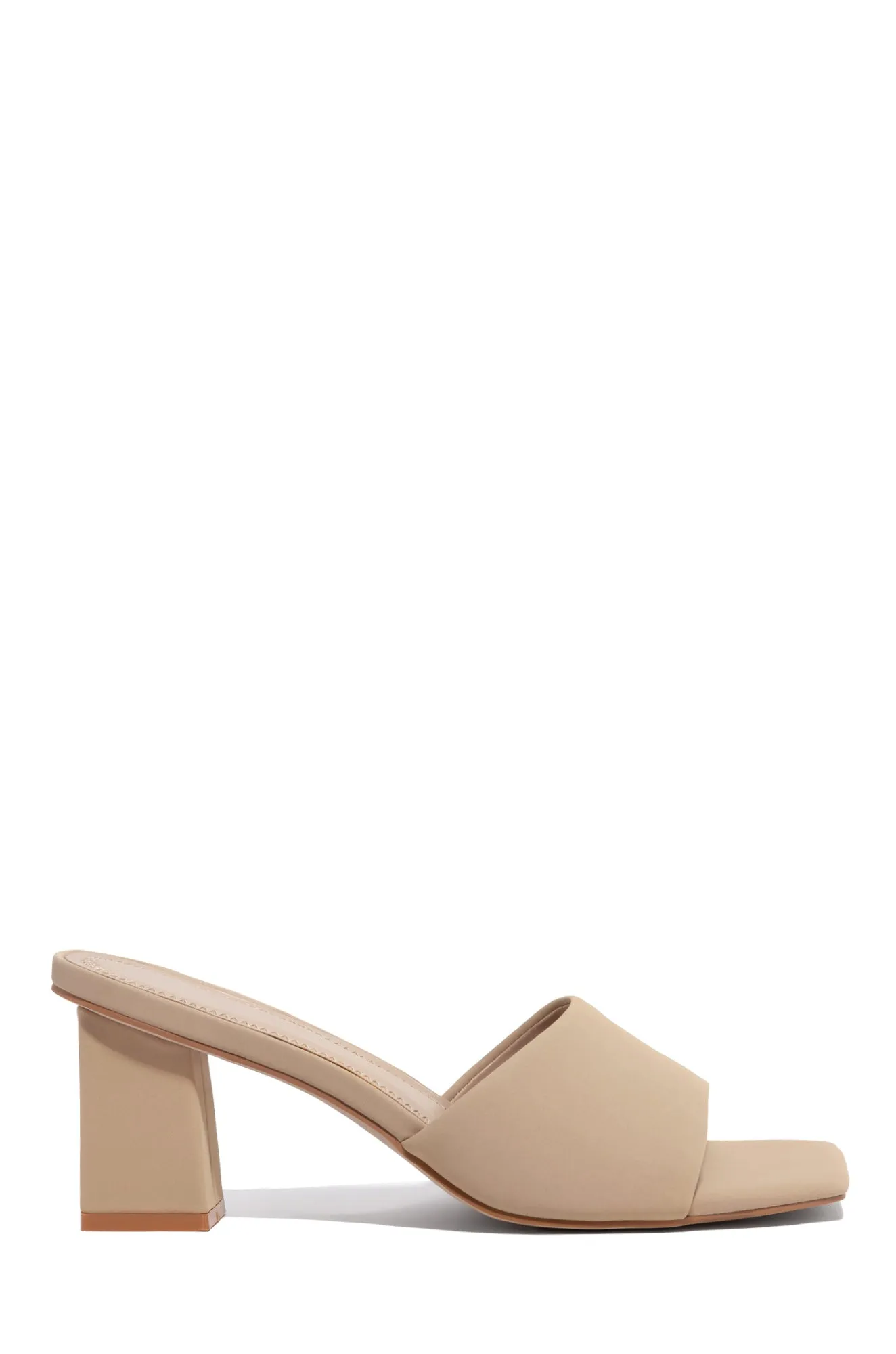 Valentine Block Heel Mules - White