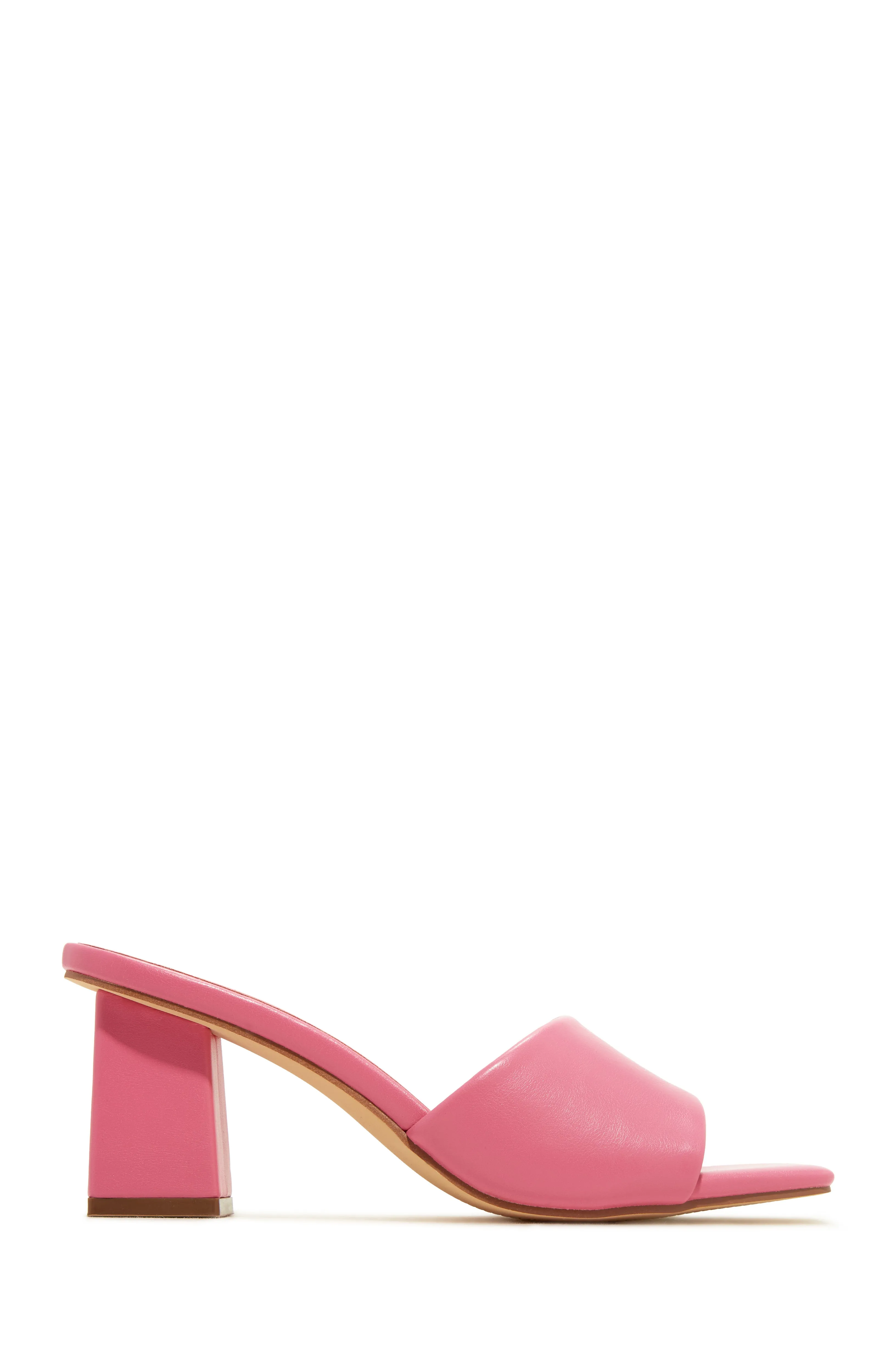 Valentine Block Heel Mules - White