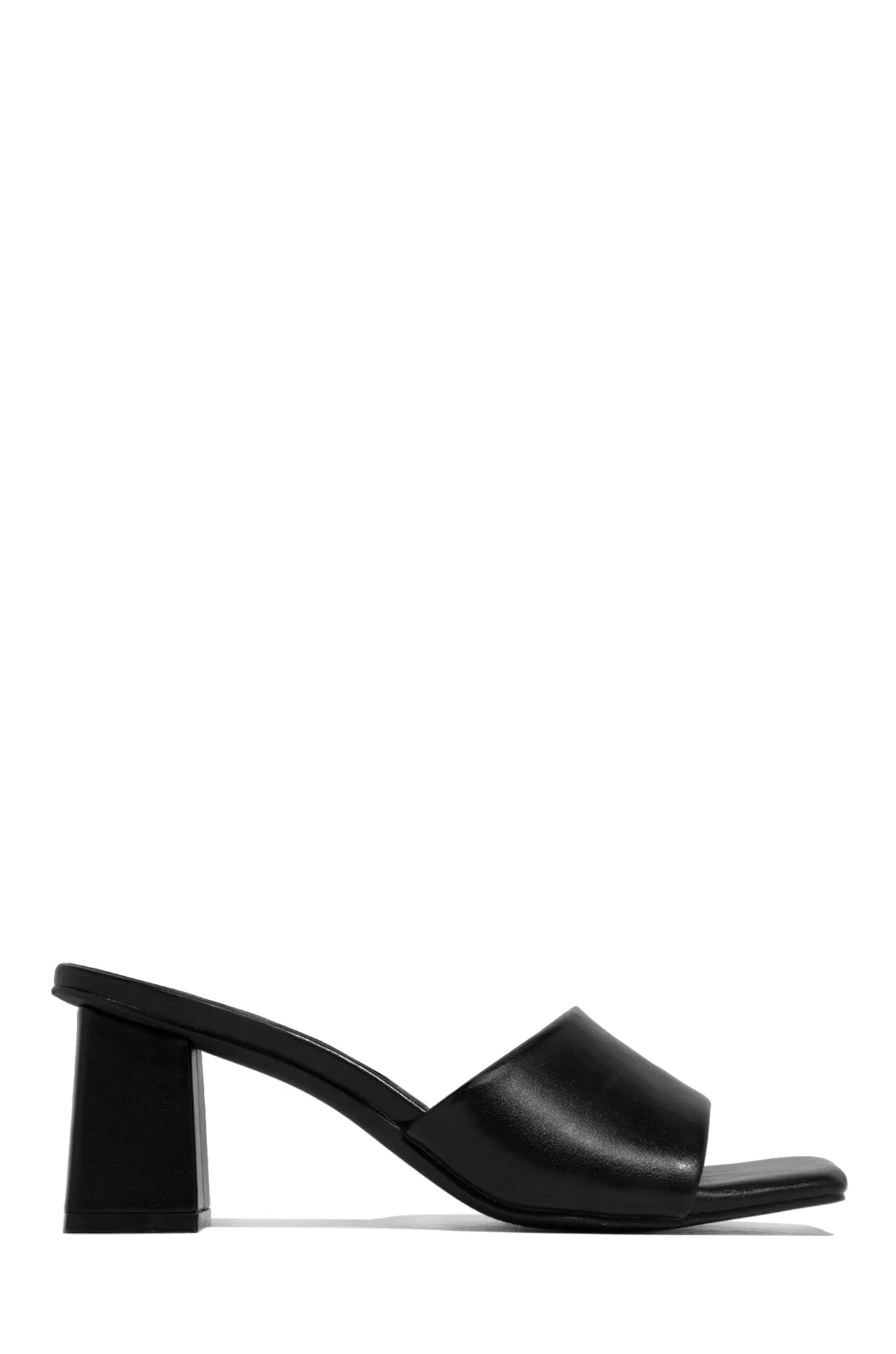 Valentine Block Heel Mules - White