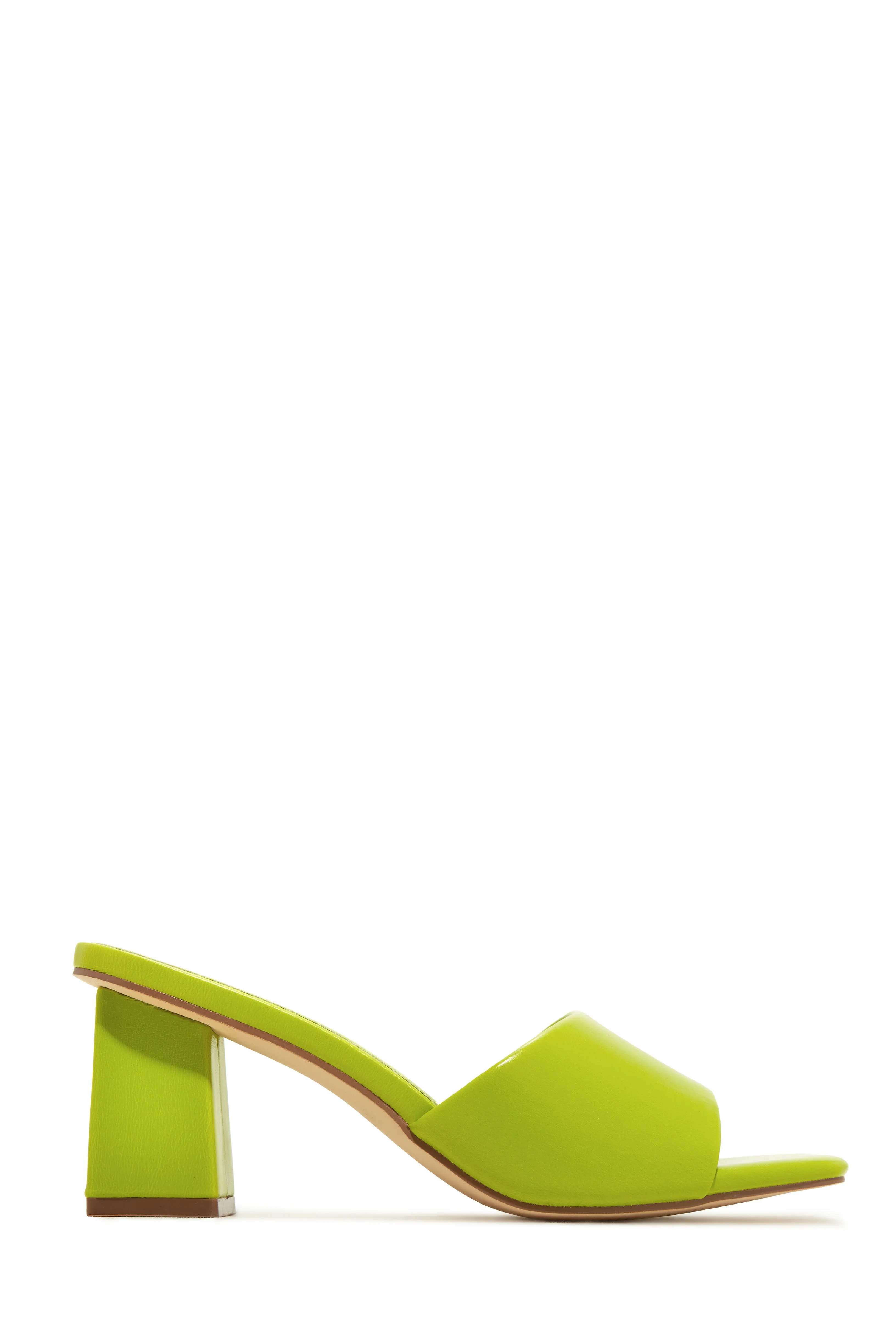 Valentine Block Heel Mules - White