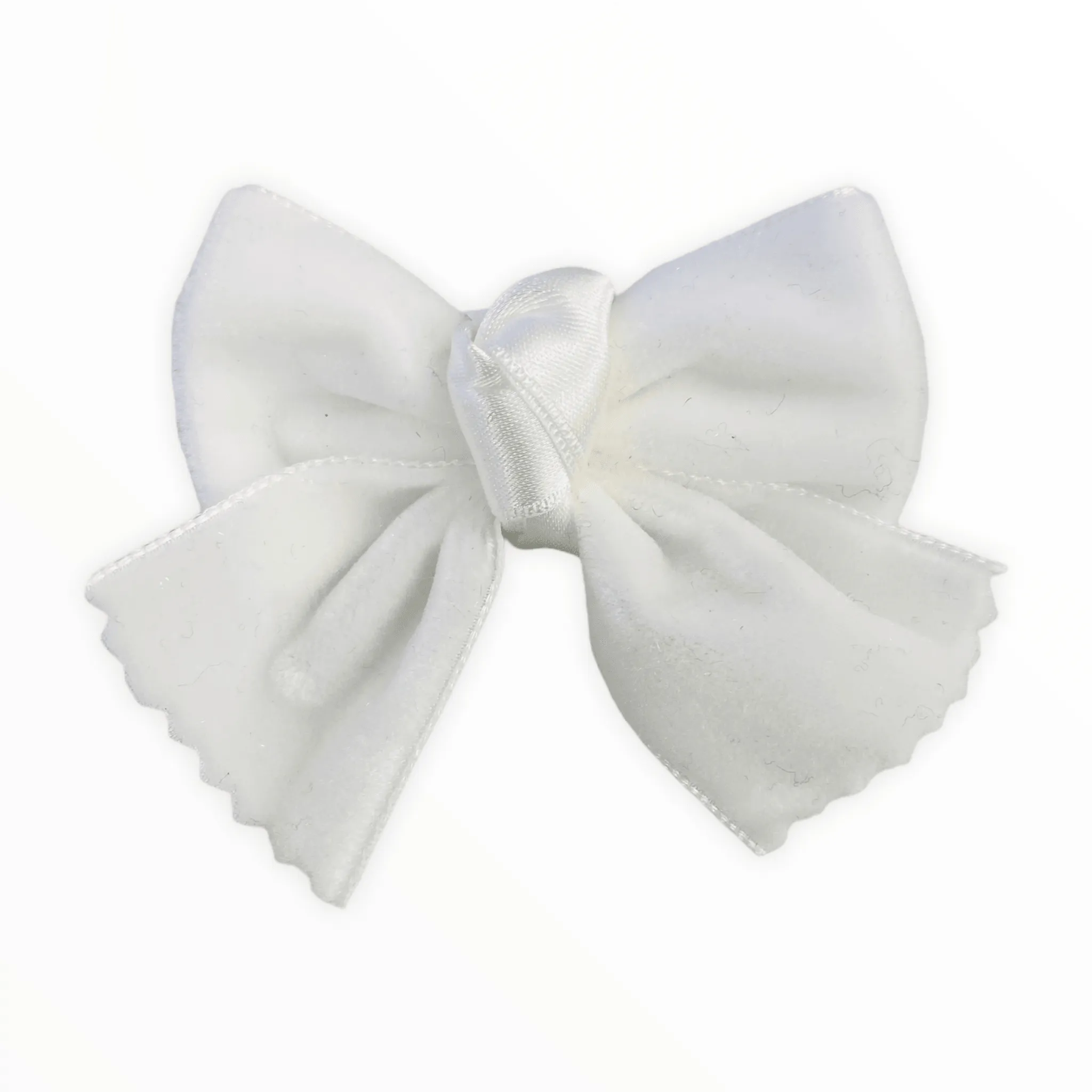 White Velvet Shoe Bow